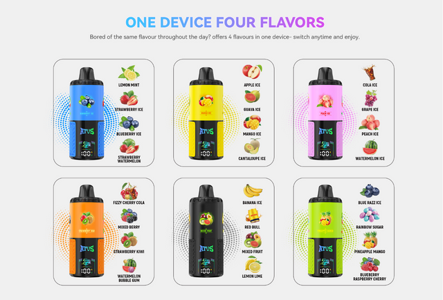 4 in 1 Flavors Device Spain Hot Selling Disposable Vape Atvs Atus 60000 Puff Bar