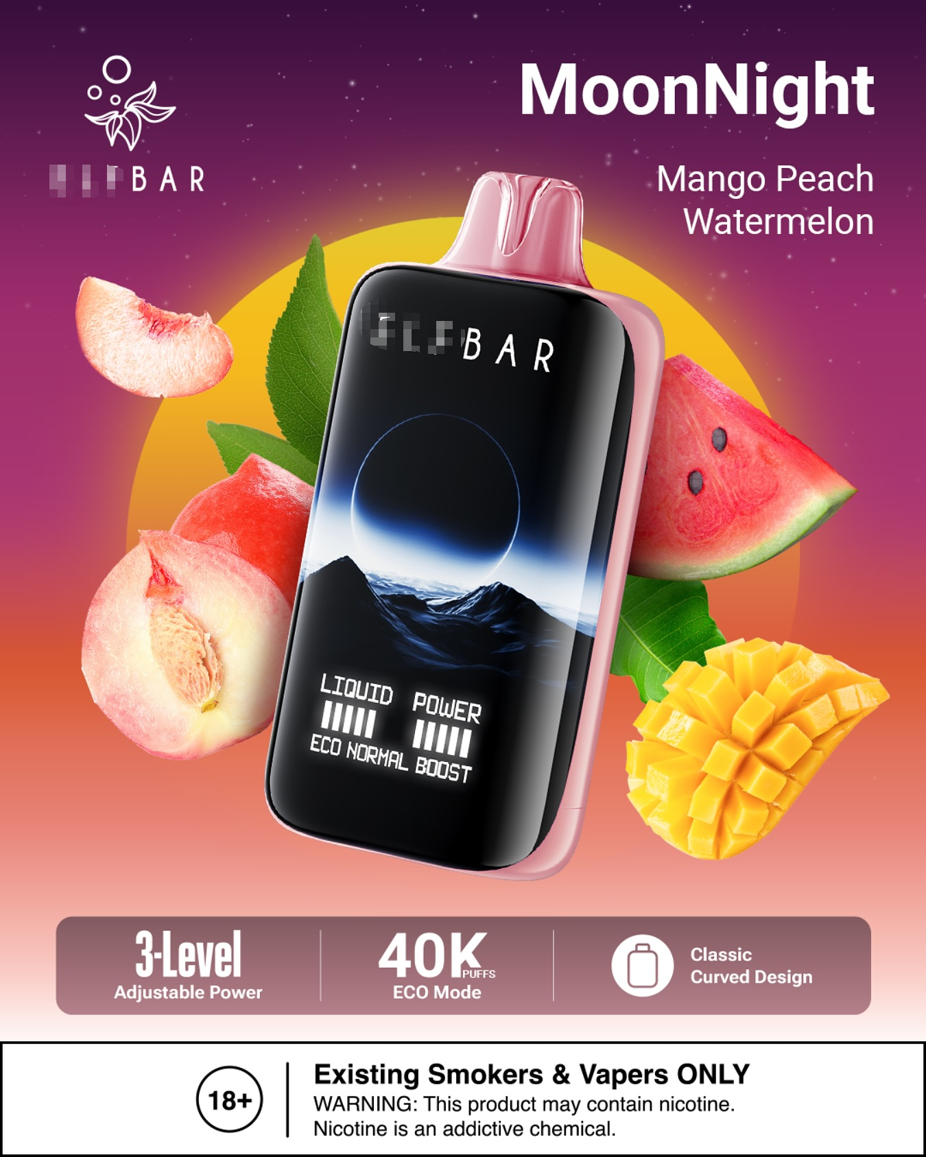 Disposable Ecig Elf Moonlight 40000 Puffs Vaper Vape Pen