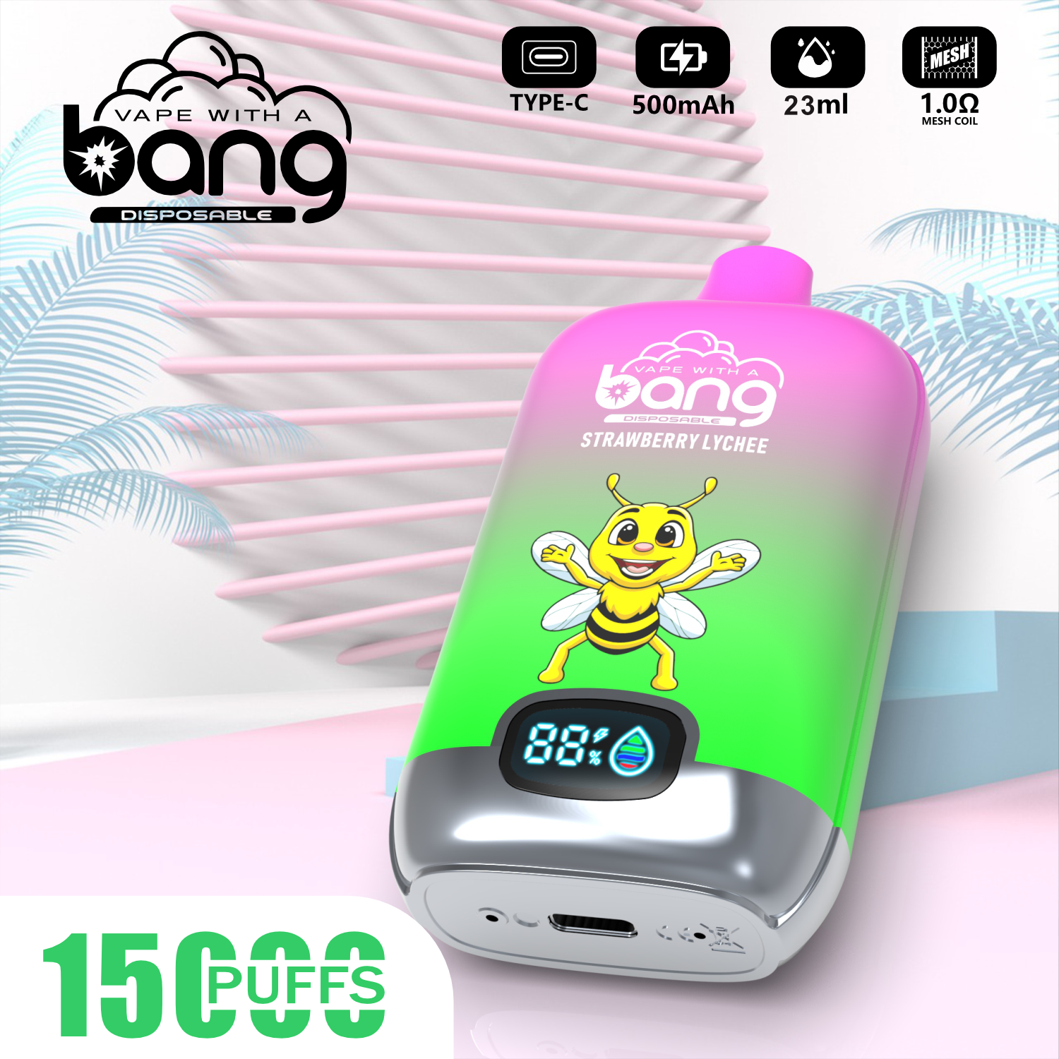 Bang Digital 15000 Puffs Disposable Vape 23ml E Liquid Cigarettes Display Vaporizer