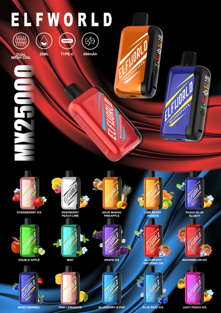 Electrical Vaper Dual Flavors Elf World MX 25000 25K Puff