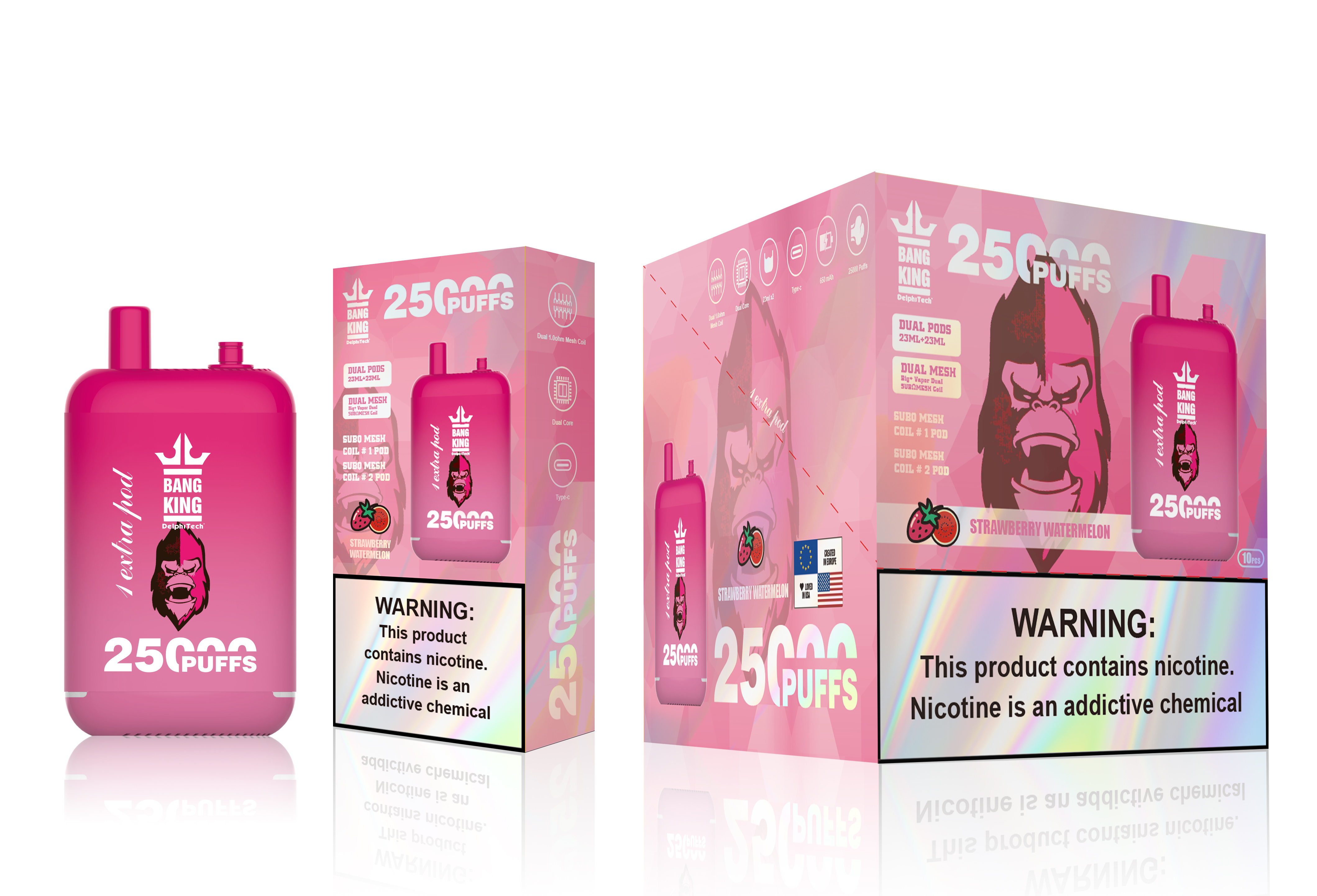  Bang King 25000puffs 20k PuffBar Wga Torando 5% Nicotine Disposable Vapes
