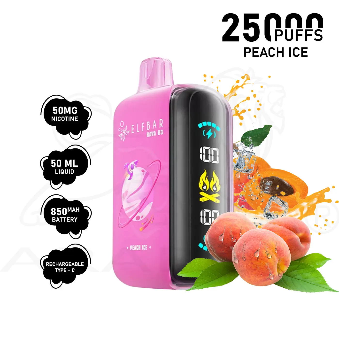 EU Warehouse Elfbar Raya D3 25K 25000 Puffs Disposable Vape