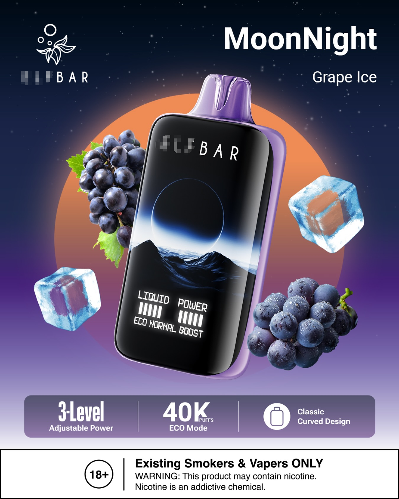 EU Warehouse Elfbar Moonnight 40K 40000 Puffs Disposable Vape