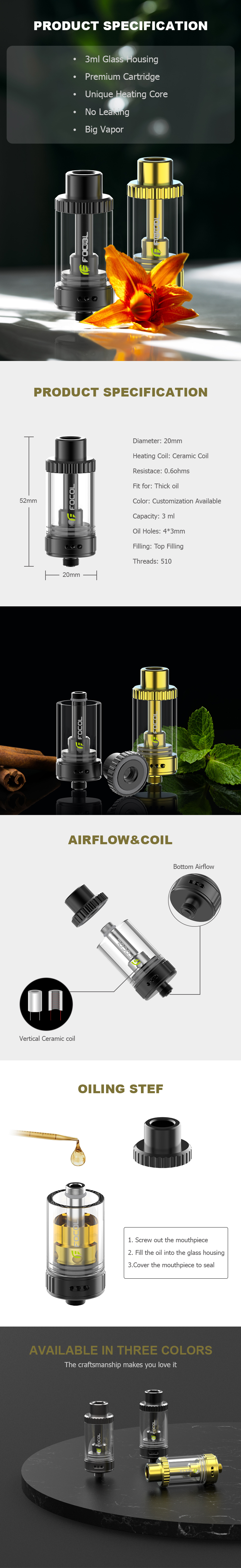 3ml 3.5ml vape cartridge