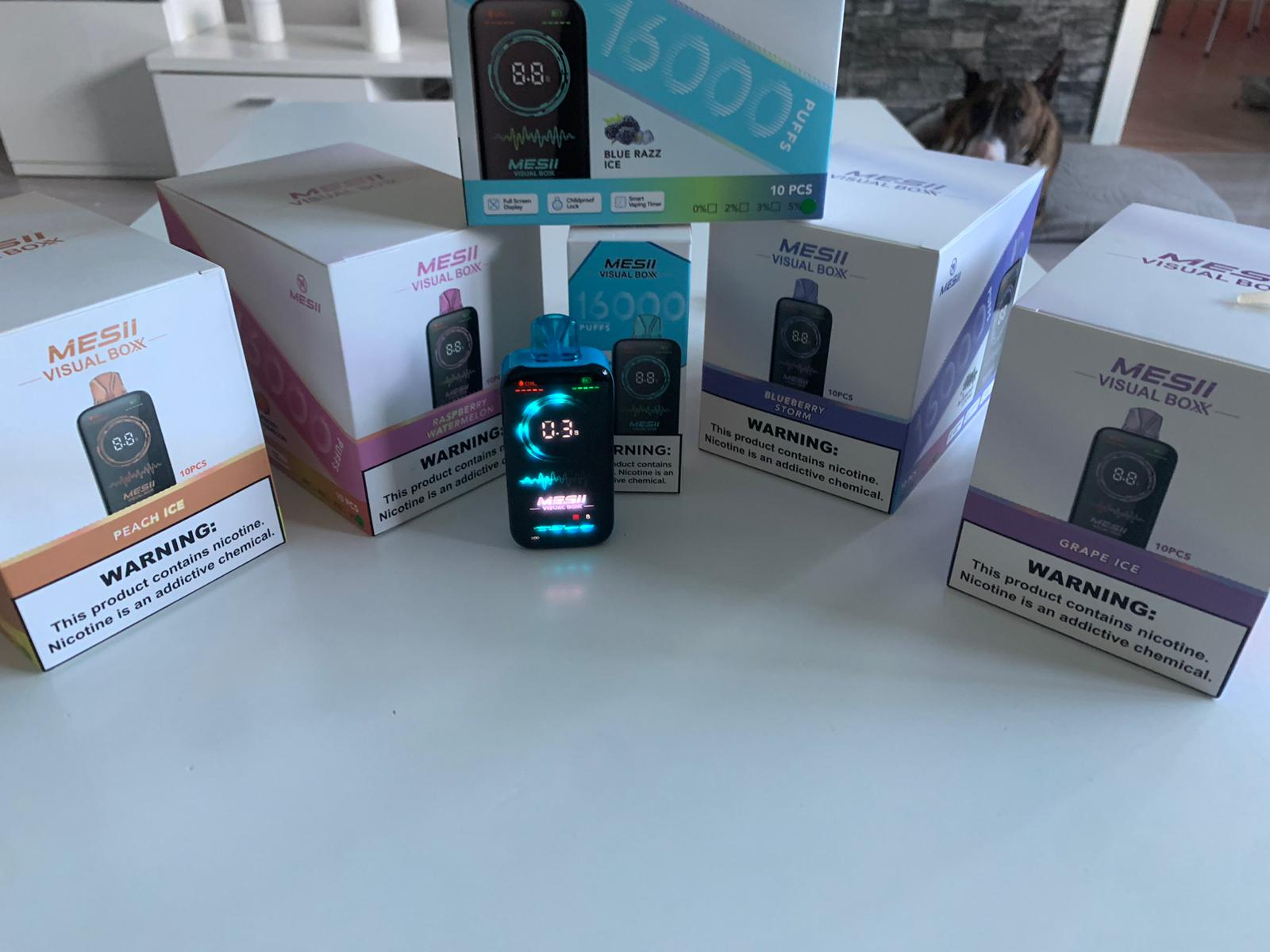 Mesii Visual 16000 Puffs 16K Puffbar Tornado Elf Bar 23000 Puff Raz Bar 