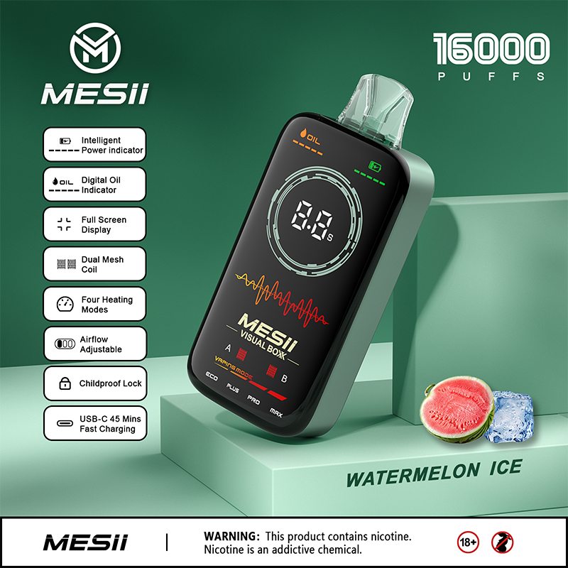 Mesii Visual 16000 Puffs 16K Puffbar Tornado Elf Bar 23000 Puff Raz Bar 