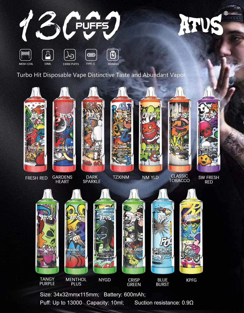 Wholesale Atvs 13000 Puff Canada Crystal Bar E Cigarette 