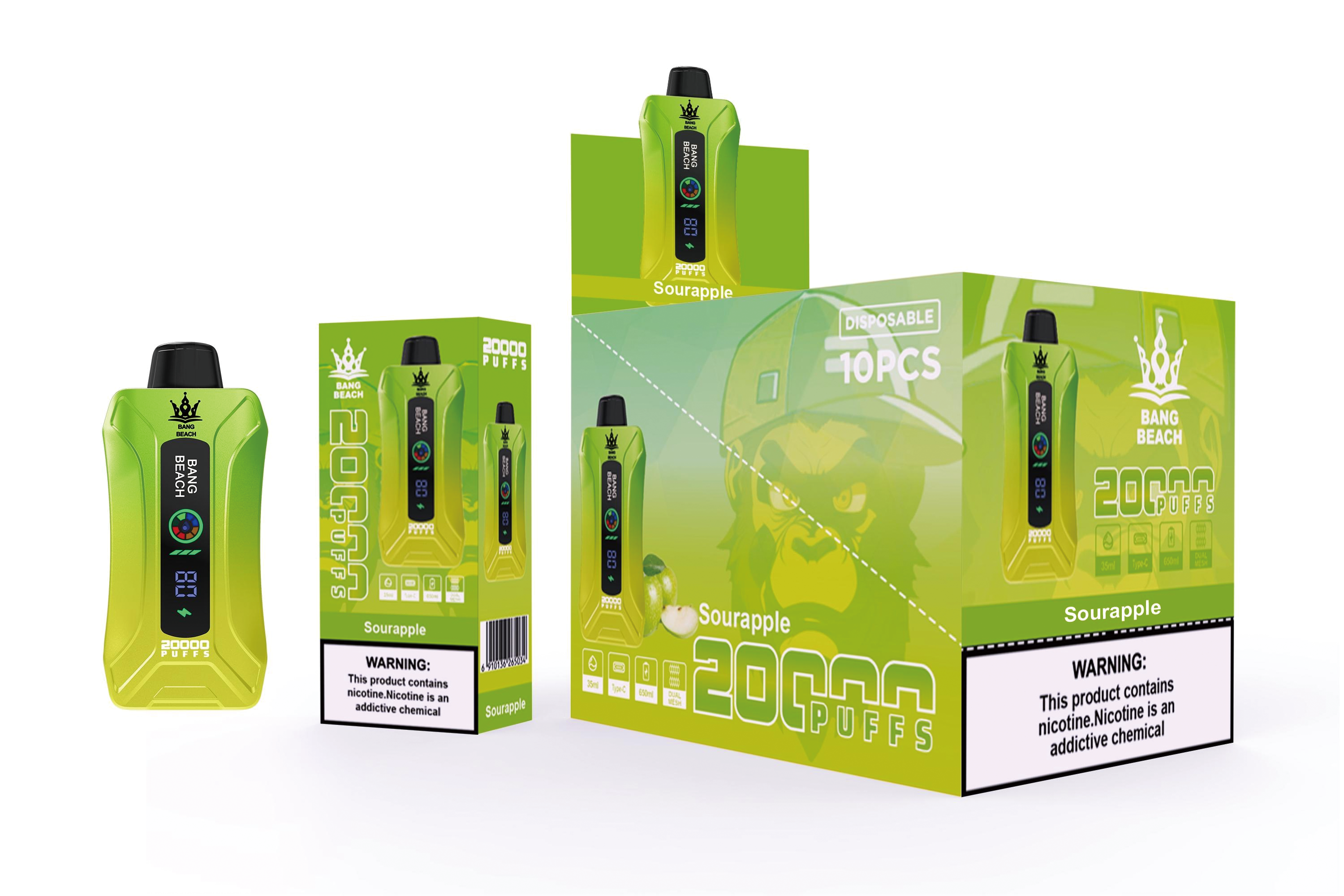 Wholasale Vaporizer Pod Ecigs Bang Beach 20000puffs Digital Screen Display 