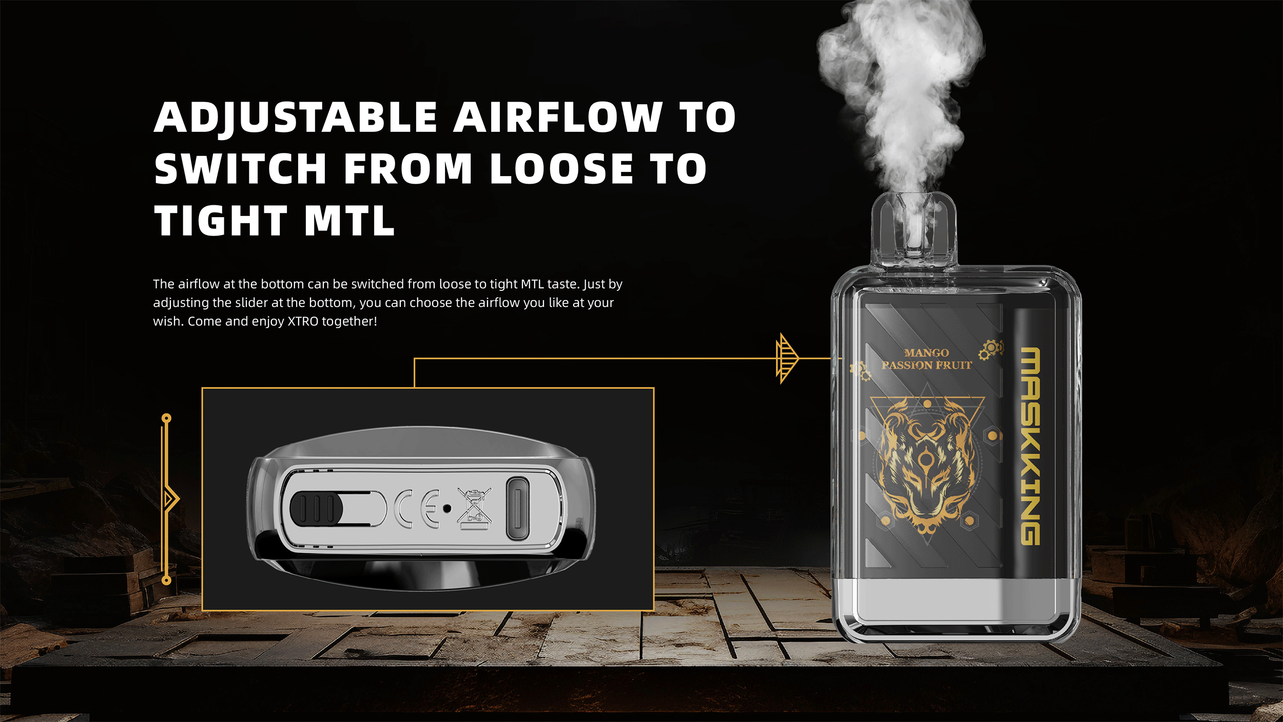 Original Maskking Stro 10000 Puffs Crystal Original Wholesale E-Cigarette Vape Bar