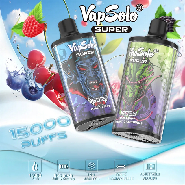 Vapes Mesh Coil Rechargeable Vapsolo super 15000 puffs bar Vape Pen Ecigarettes