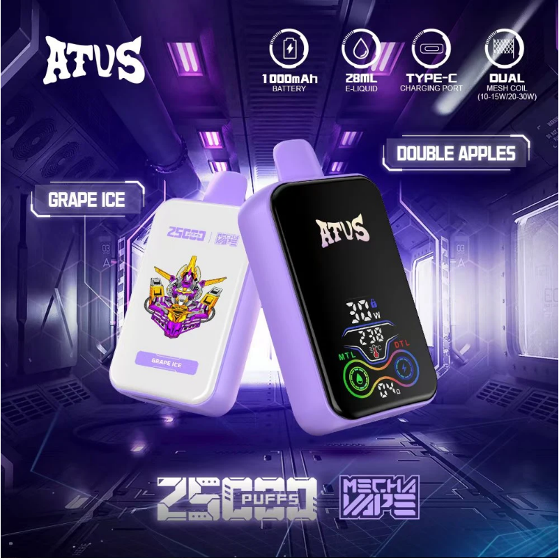 Original Atvs 25000 25K Puff Vape Pen Kit Disposable E Vape LED Screen
