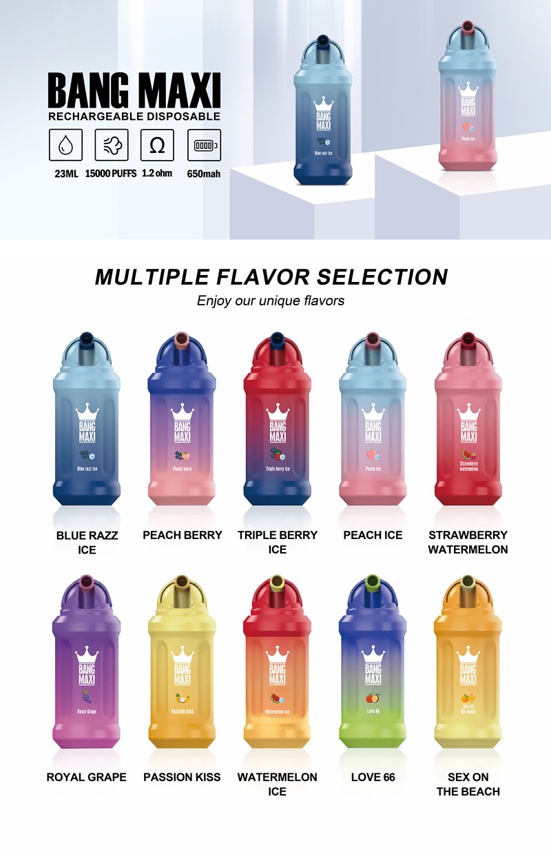 Wholsale Vaporizer Pen Bang Maxi 15000 Puffs E Cigarette 23ml E-Liquid E Vapes