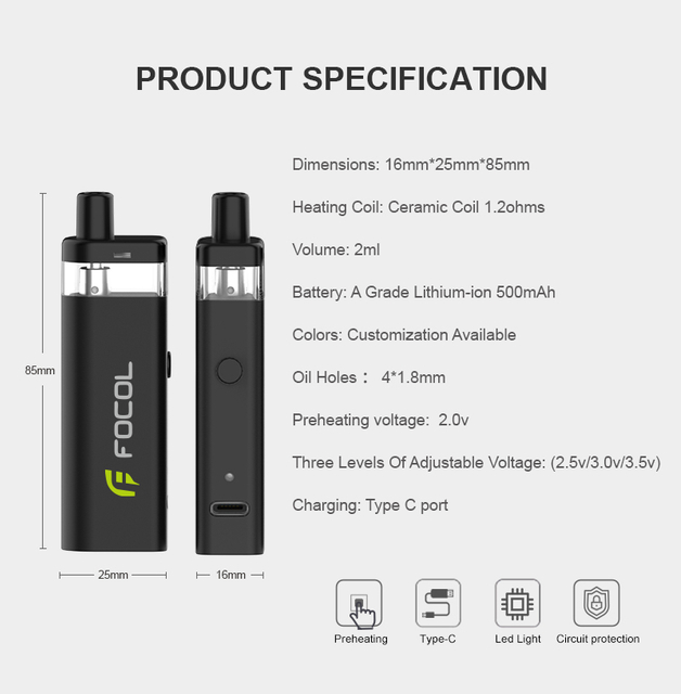 2ml Preheating Disposables THCO HHC THCP Vape Pen