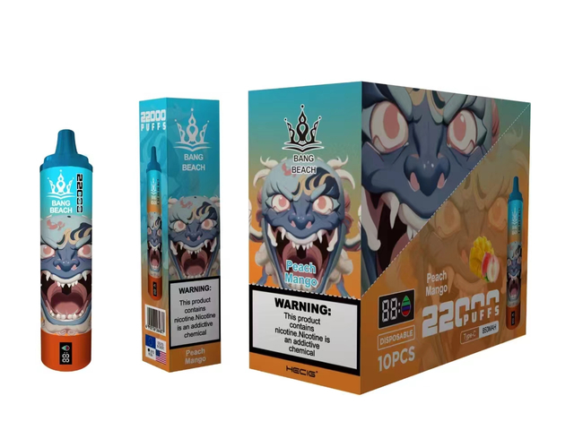 Original Rechargeable Bang Peach 22000 Puffs 35ml E Liquid E Cigarette