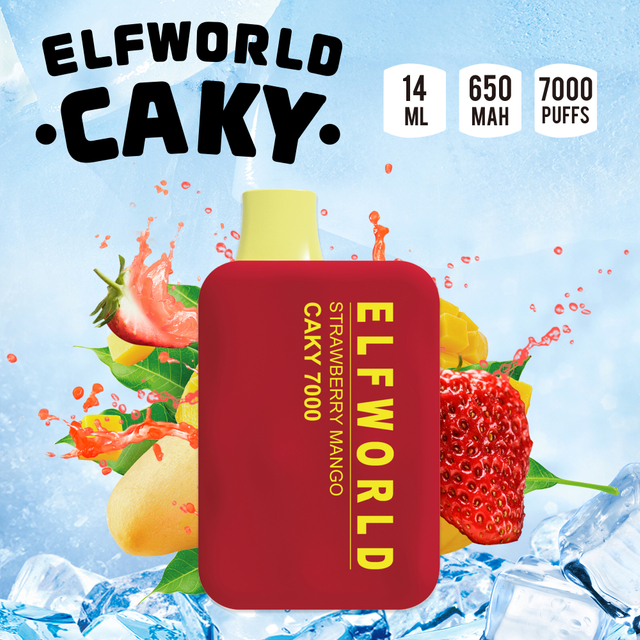 Wholesale Elfworld Caky 7000 Puffs 13ml E-Liquid Mesh Coil Vaporizer