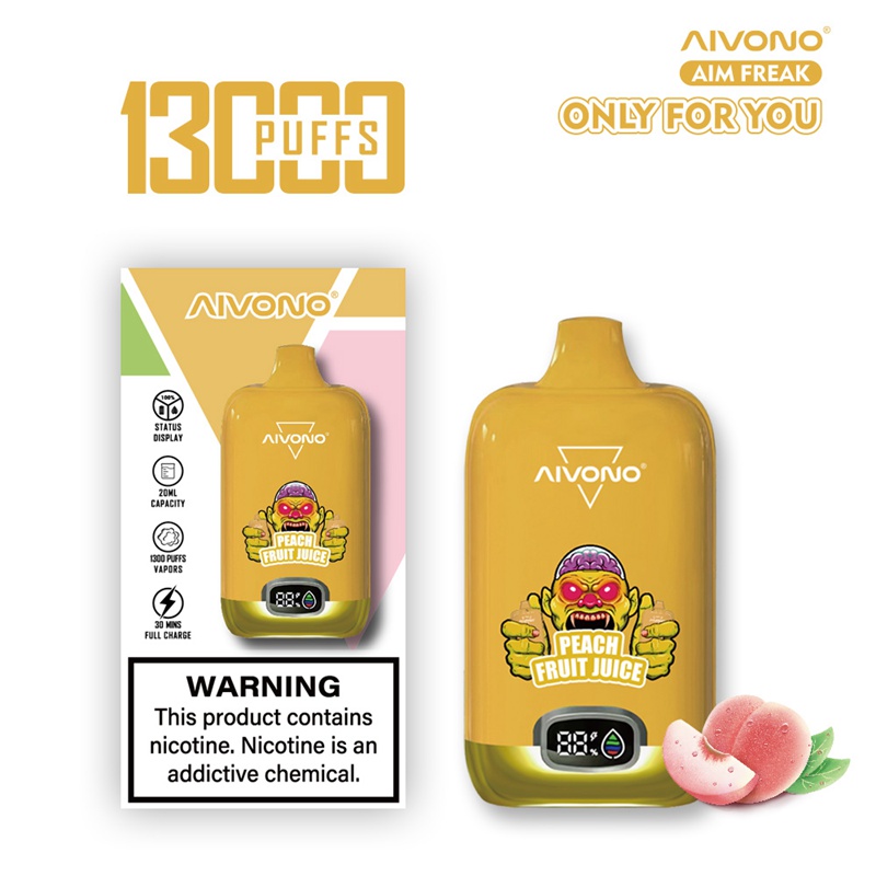 Aim Freak 13000 13K Puffs Vapme Smart Screen 20ml E Liquid Mesh Coil E Hookah