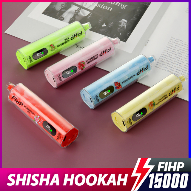 E Cigarette Fihp Shisha Hookah 15000 Puffs Rechargeable Mesh Coil