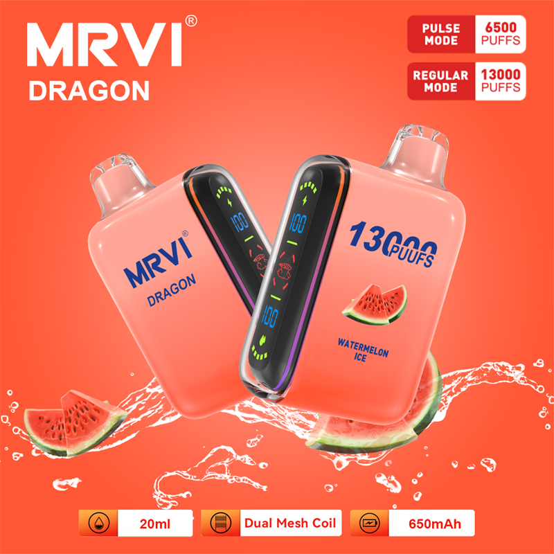 Original Mrvi Dragon 13000 Puffs 20ml Prefilled Pod Vape Disposable E Cigarette 