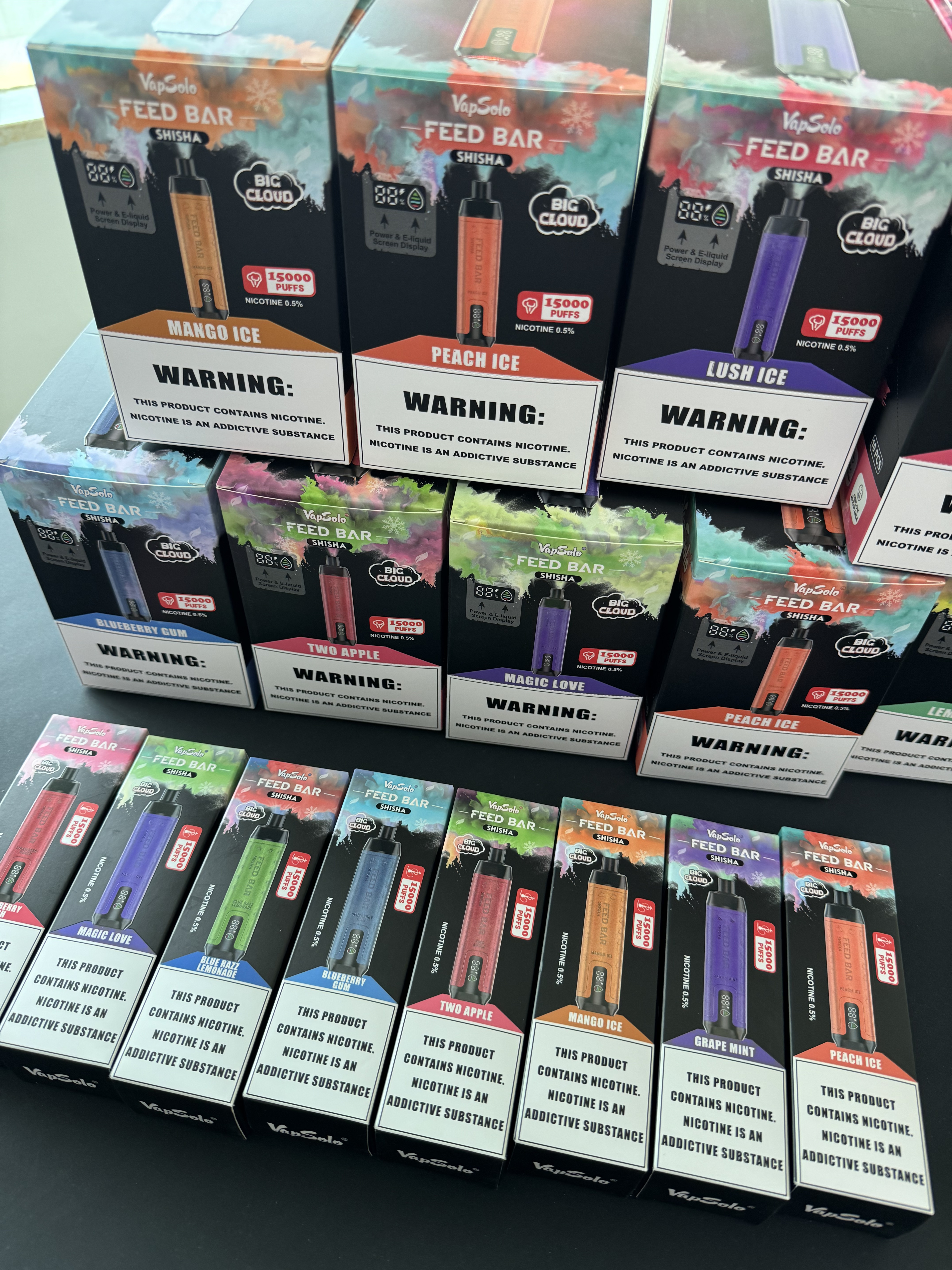 Vap Solo Feed Bar Shisha 15k Puffs Crystal Vape Vaporizer Disposable Kit Pod