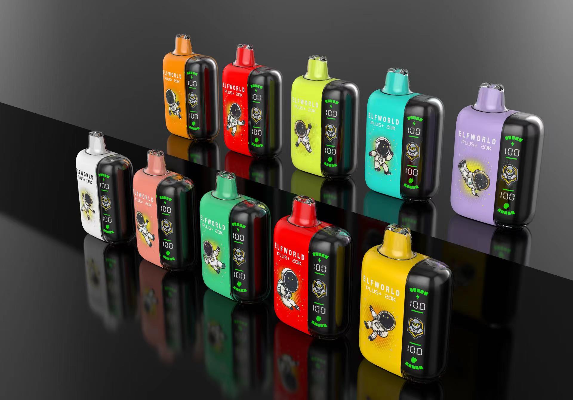 Original Distributors 22ml E Cgarette Elf World Plus+ 20000 Puffs Vapor