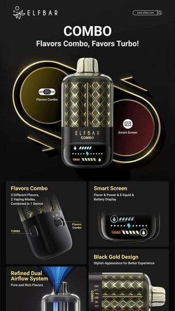 Double Flavor Elf Combo 25000 Puffs E Cigarette 