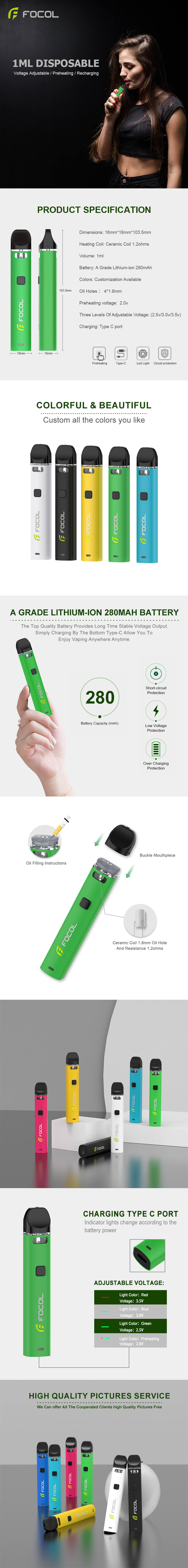 1 gram ceramic coil vape