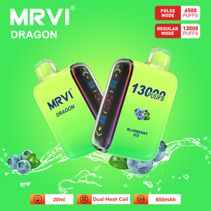 Original Mrvi Dragon 13000 Puffs 20ml Prefilled Pod Vape Disposable E Cigarette 