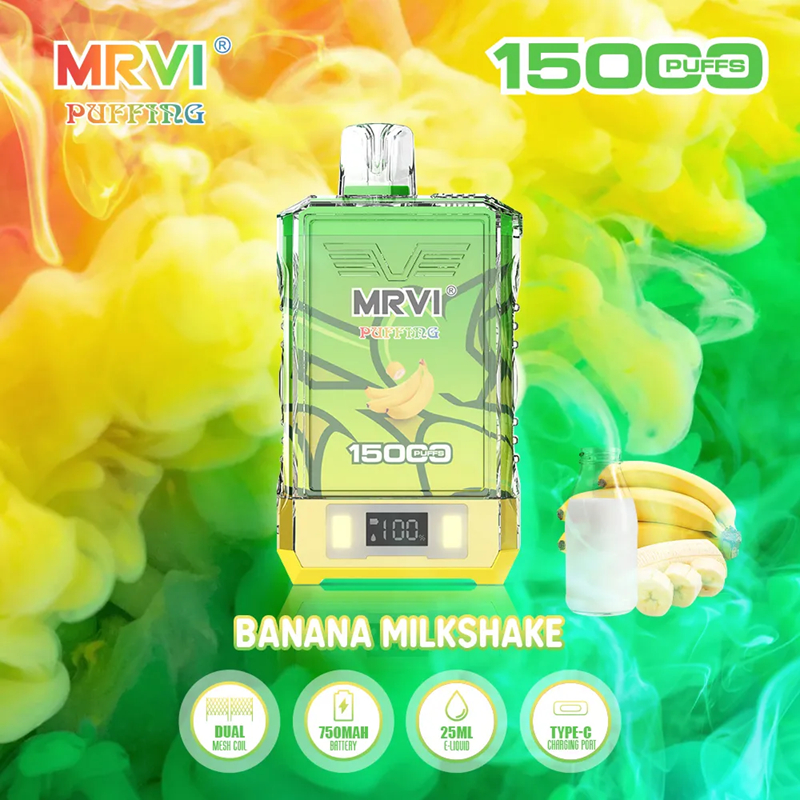  Vape Puff 15K Wholesale Disposable Vape Big Screen Mrvi Puffing 15000 Puffs