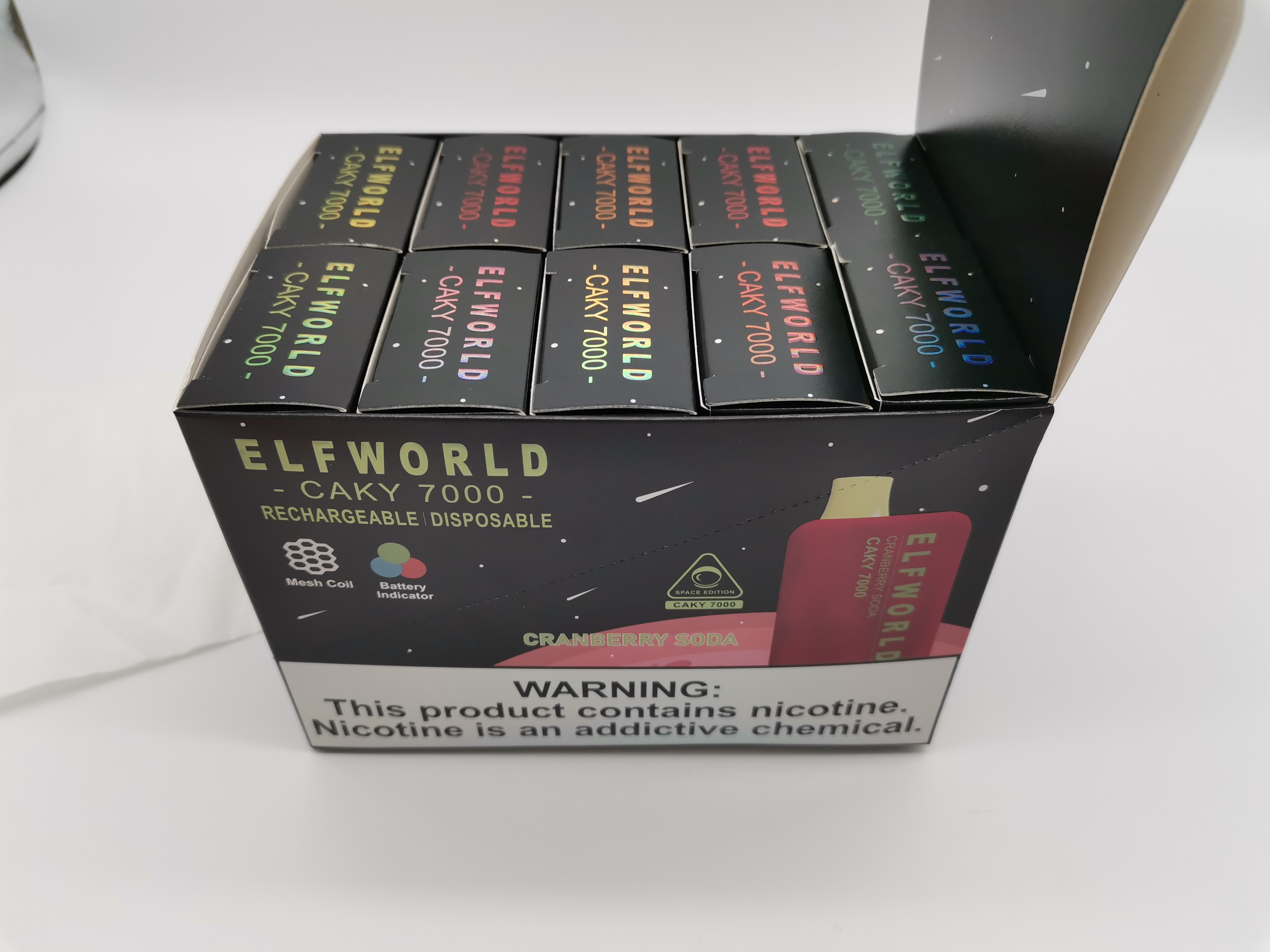 Wholesale Elfworld Caky 7000 Puffs 13ml E-Liquid Mesh Coil Vaporizer