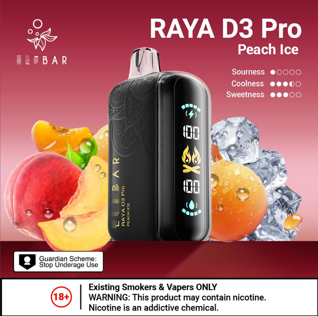 Elf Raya D3 Pro 25000 30000 Puff Vaper E Pocket Prefilled Control Rechargable Disposable