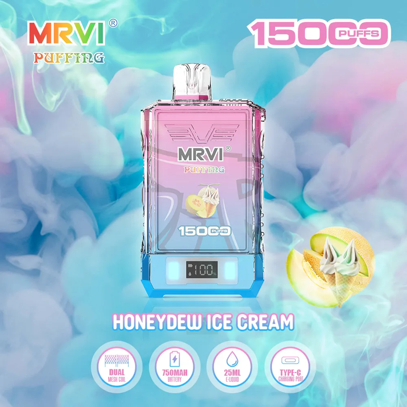  Vape Puff 15K Wholesale Disposable Vape Big Screen Mrvi Puffing 15000 Puffs