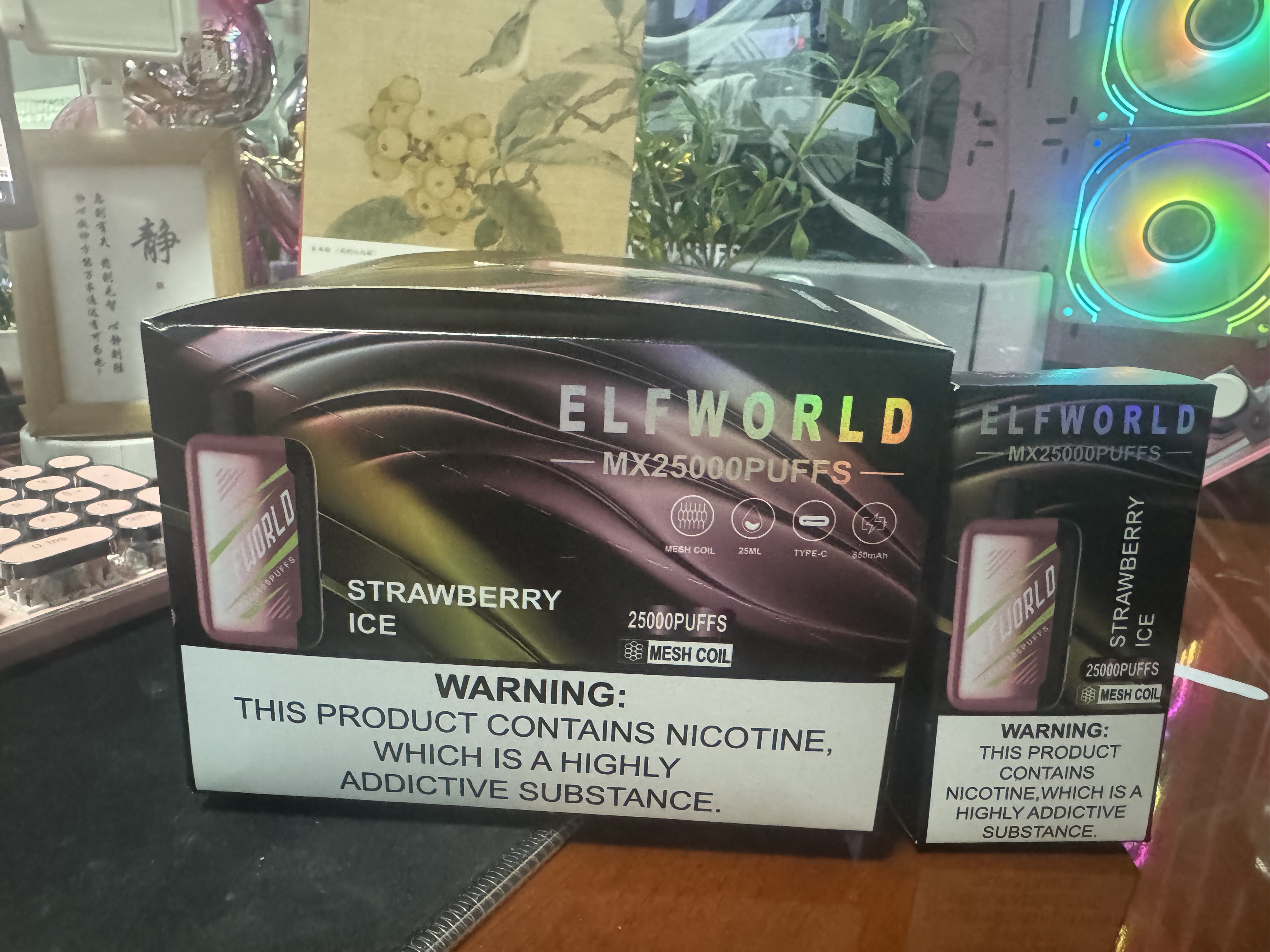 Disposable Vapes Box Mixed Flavours Crystal Elf World Mx 25000 Puff