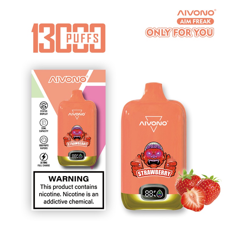 Aim Freak 13000 13K Puffs Vapme Smart Screen 20ml E Liquid Mesh Coil E Hookah
