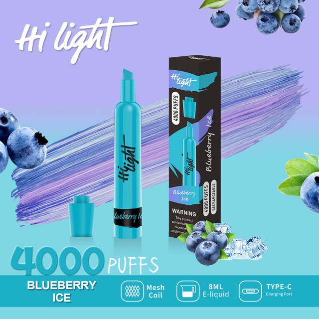 HI Light 4000 Puffs 12 New Mixed Flavors Device Atomizer Pod 
