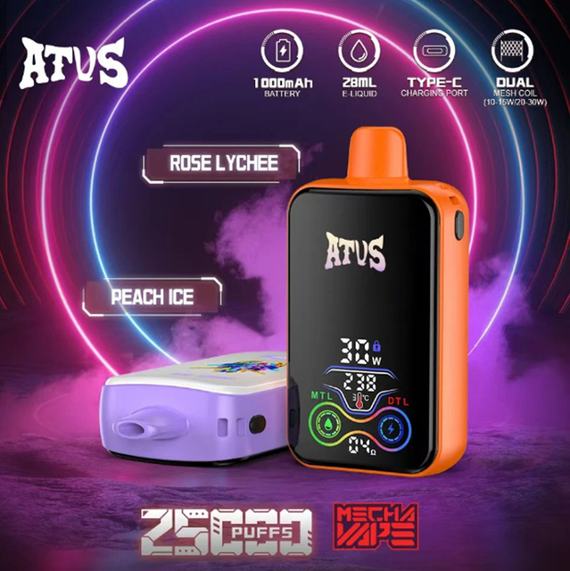 Original Atvs 25000 25K Puff Vape Pen Kit Disposable E Vape LED Screen