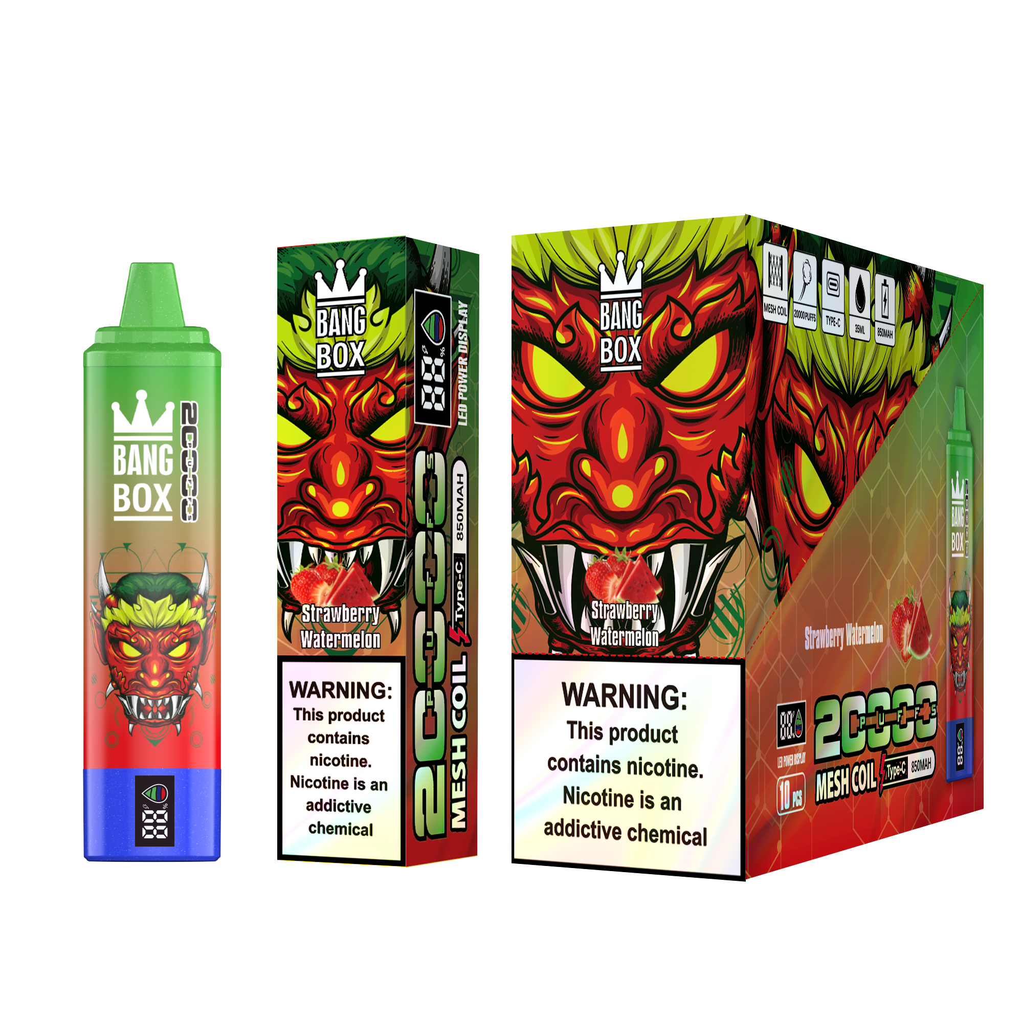 Electronic Cigarette Wholesale Randm Bang Box 20000 Puffs Smart Digital Screen