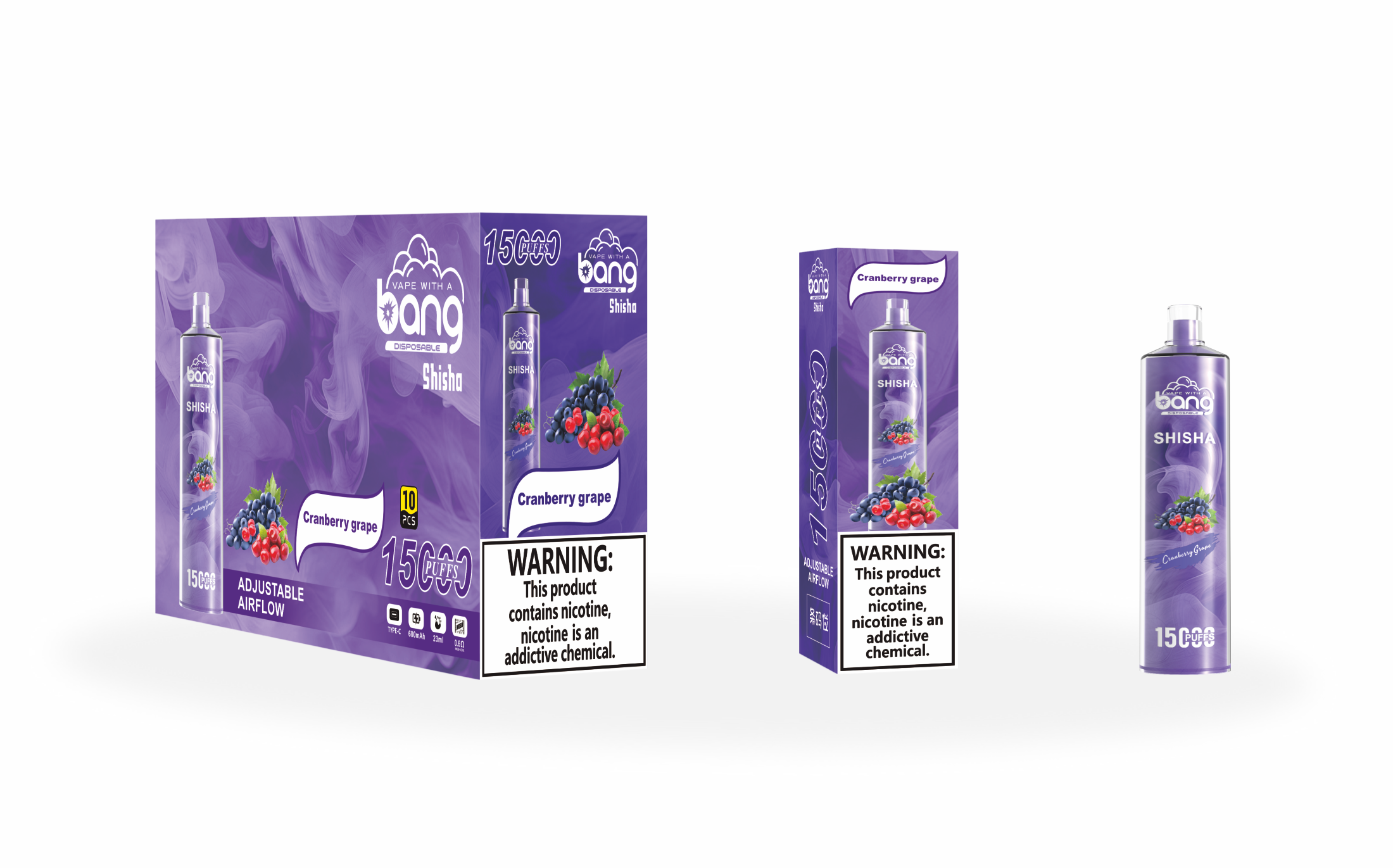  E Cigarette Vapes Crysta 15K Bang Shisha 15000 Puffs Disposable Puff Pod 