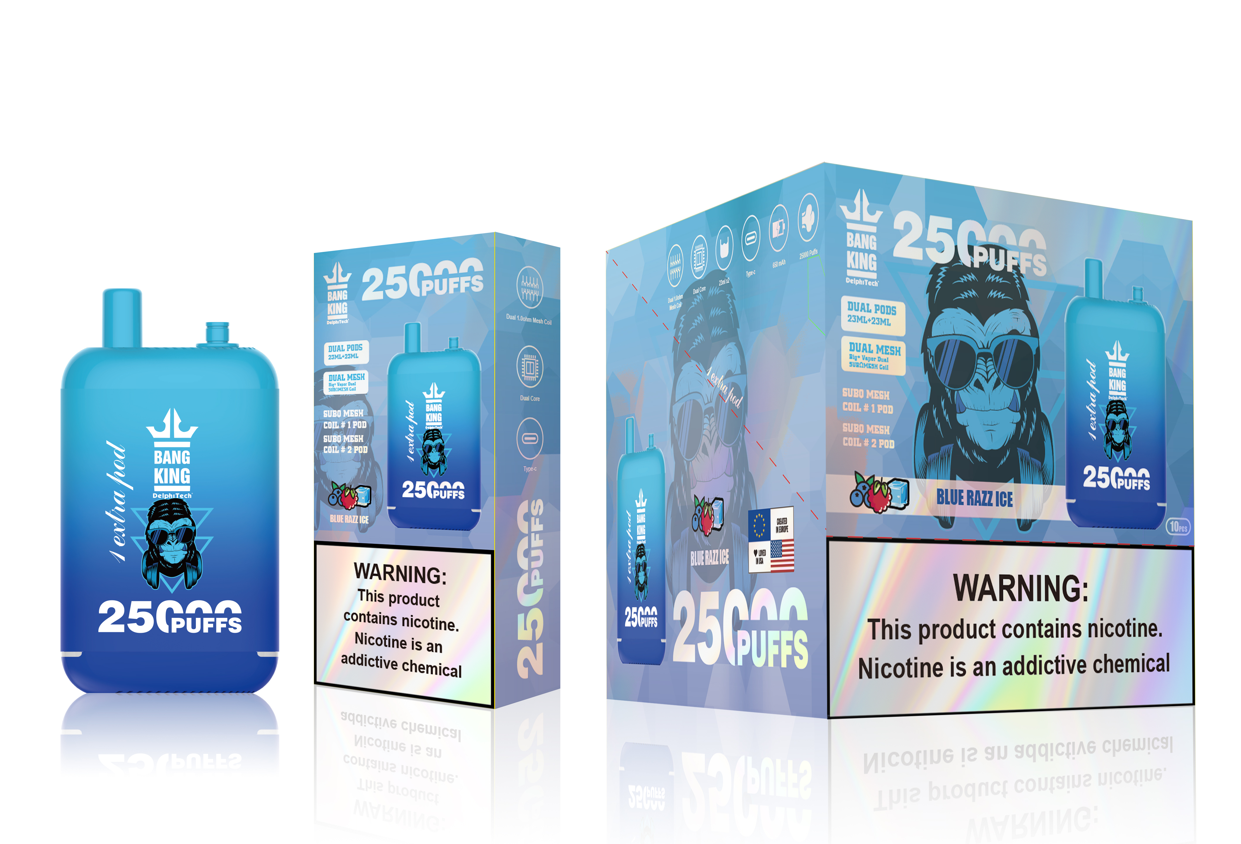  Bang King 25000puffs 20k PuffBar Wga Torando 5% Nicotine Disposable Vapes