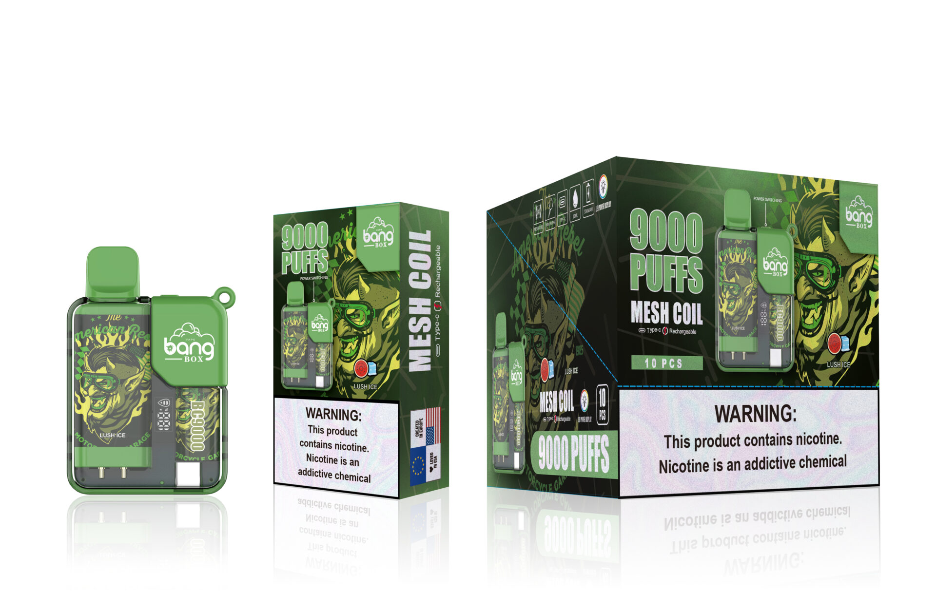  Wholesale I Vape Ranmd Bang Mesh Coil 9000 Puffs Razz Bar