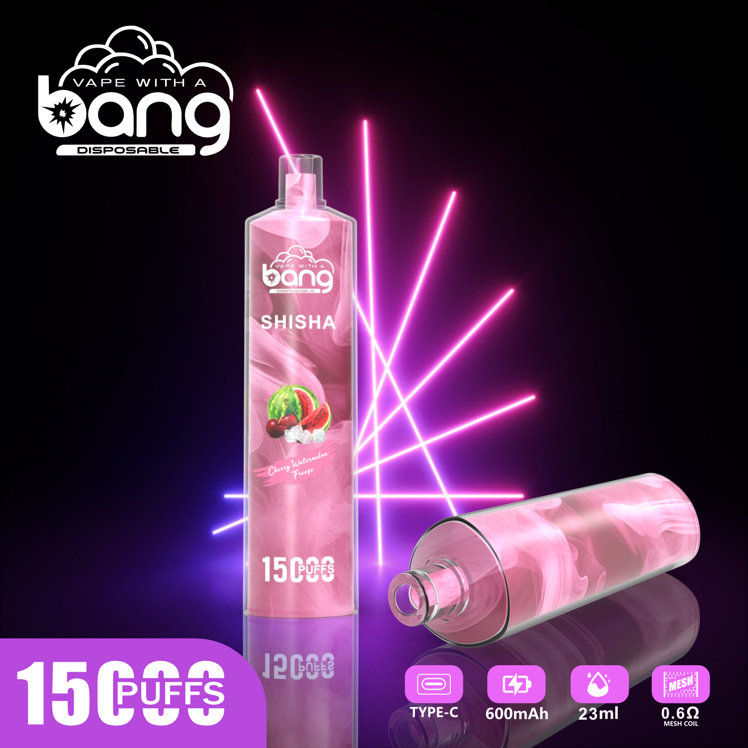  E Cigarette Vapes Crysta 15K Bang Shisha 15000 Puffs Disposable Puff Pod 