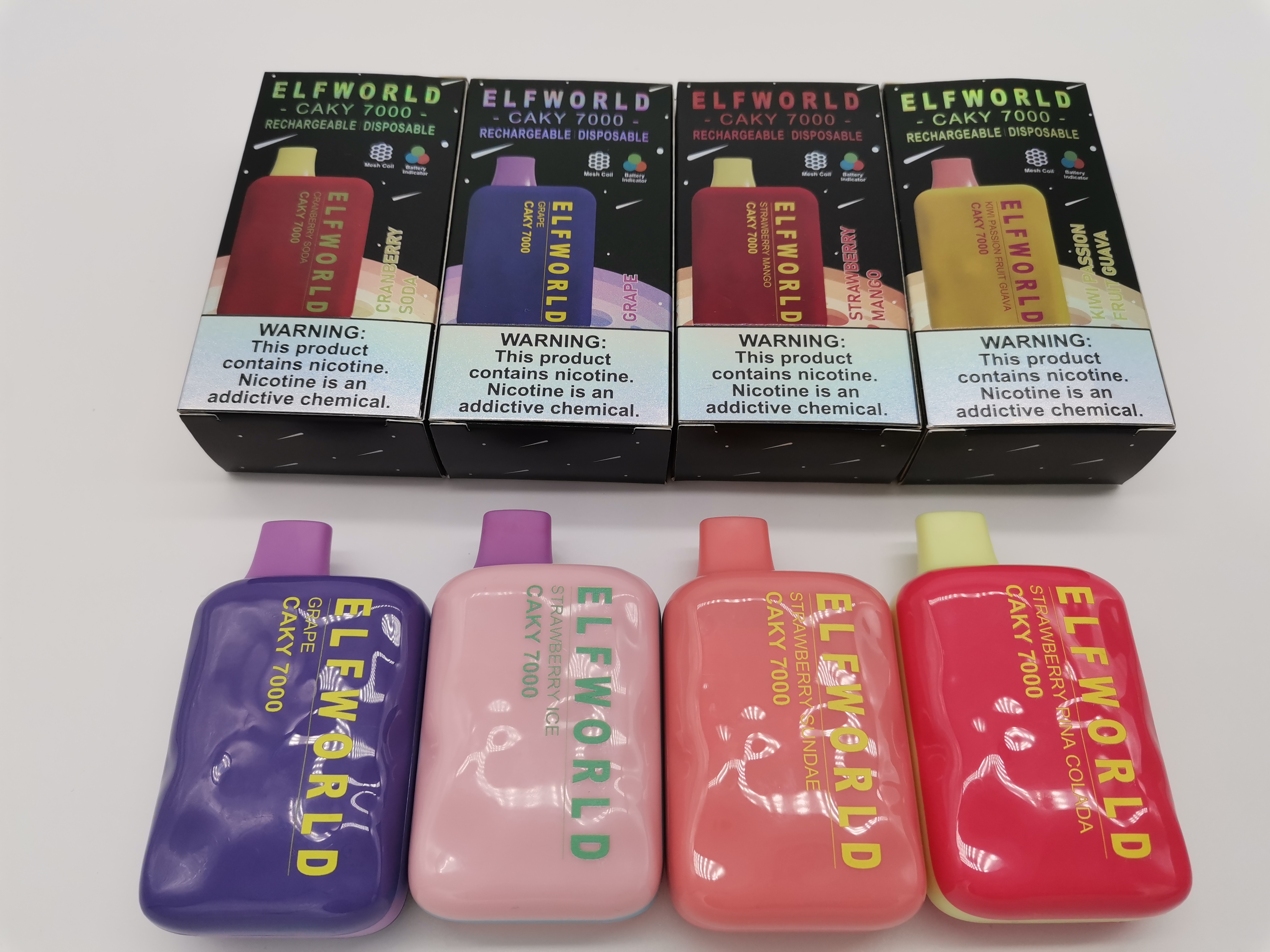 Wholesale Elfworld Caky 7000 Puffs 13ml E-Liquid Mesh Coil Vaporizer