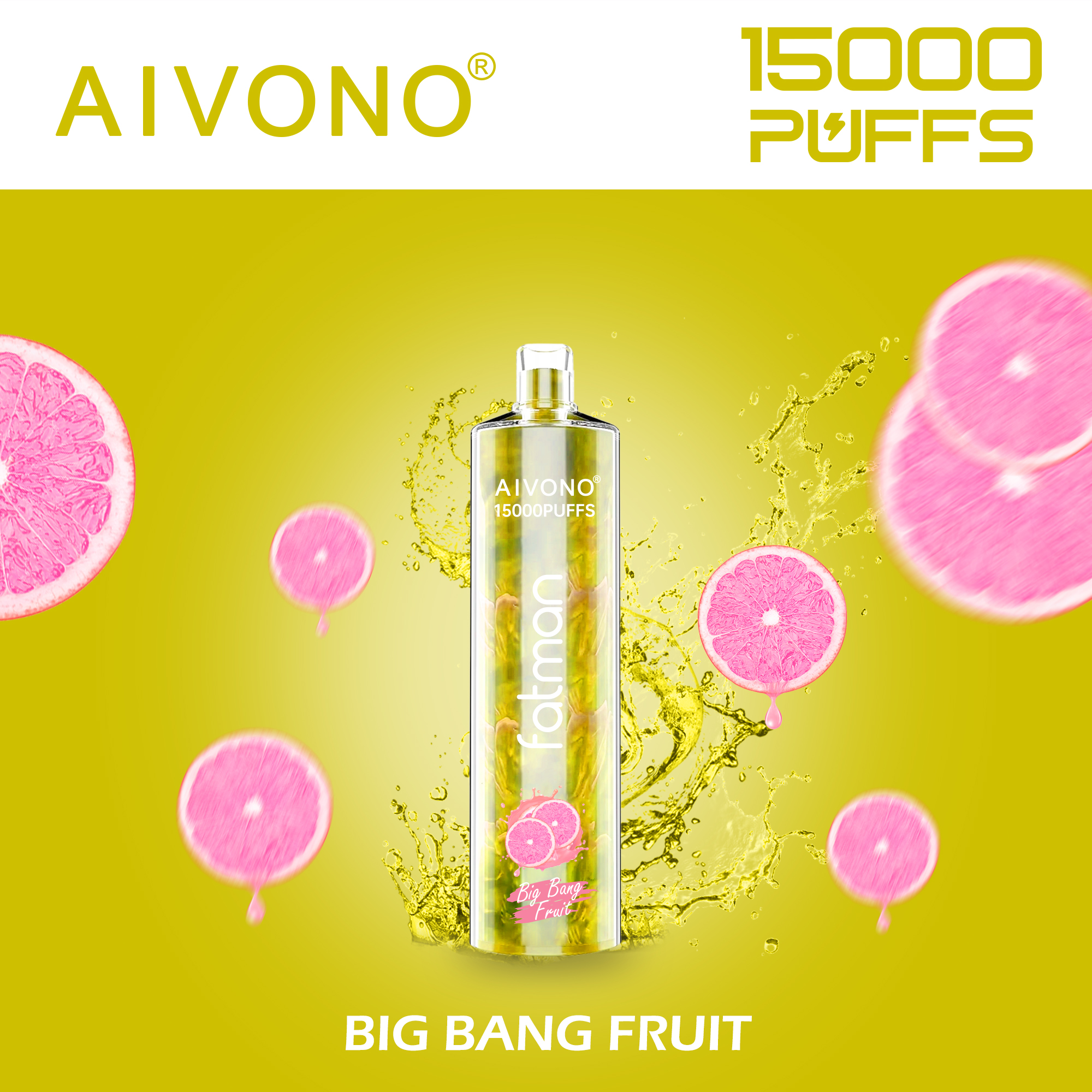 Isposable Vaporizer Aivono Fatman Crystal 15000 Puffs E-Cigarette 15k Puff 