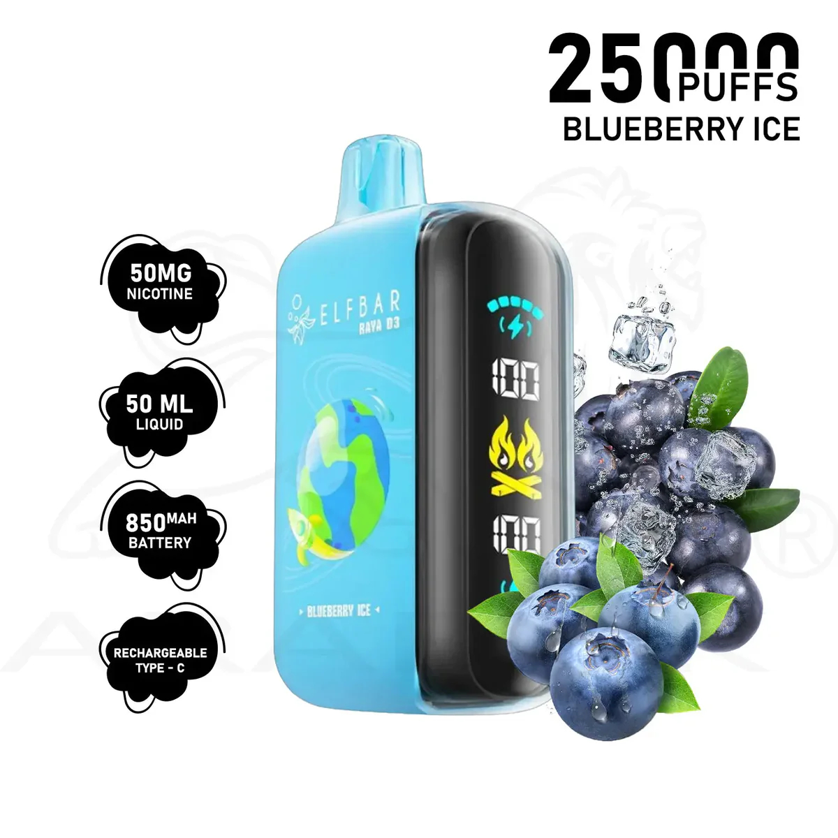 EU Warehouse Elfbar Raya D3 25K 25000 Puffs Disposable Vape