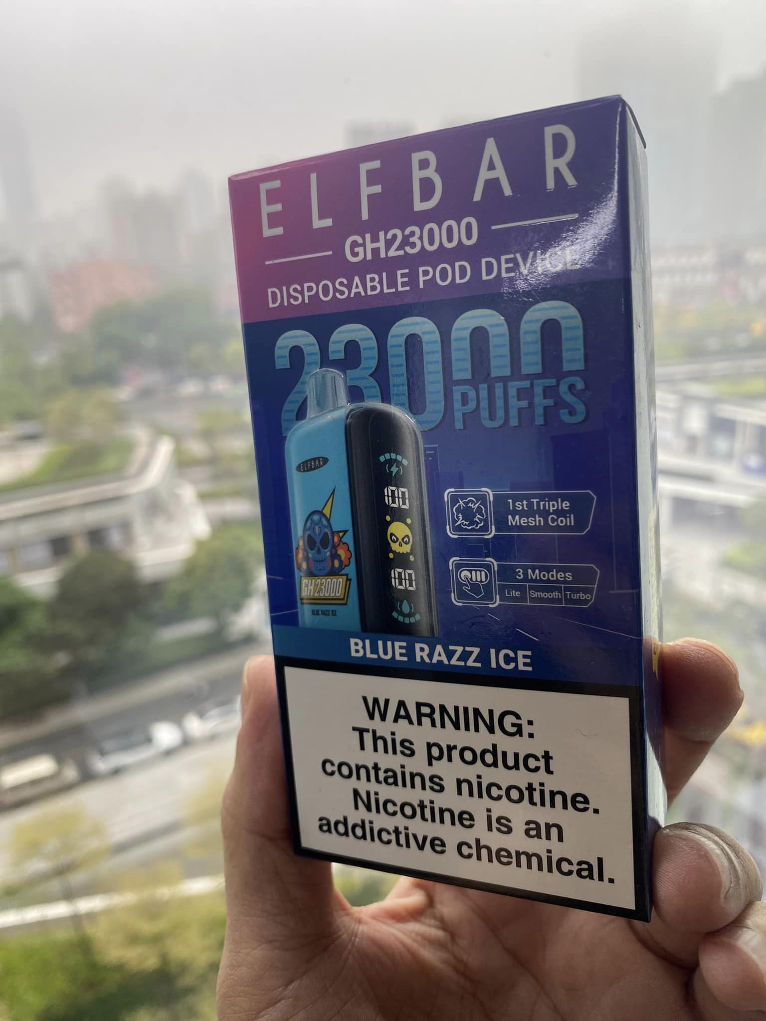 Elf Gh23000 Bar LED Display Big Crystal Screen Disposable Vape