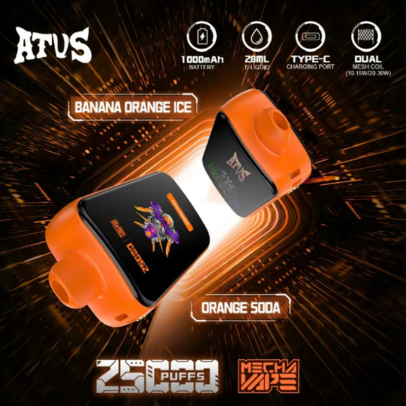 Original Atvs 25000 25K Puff Vape Pen Kit Disposable E Vape LED Screen