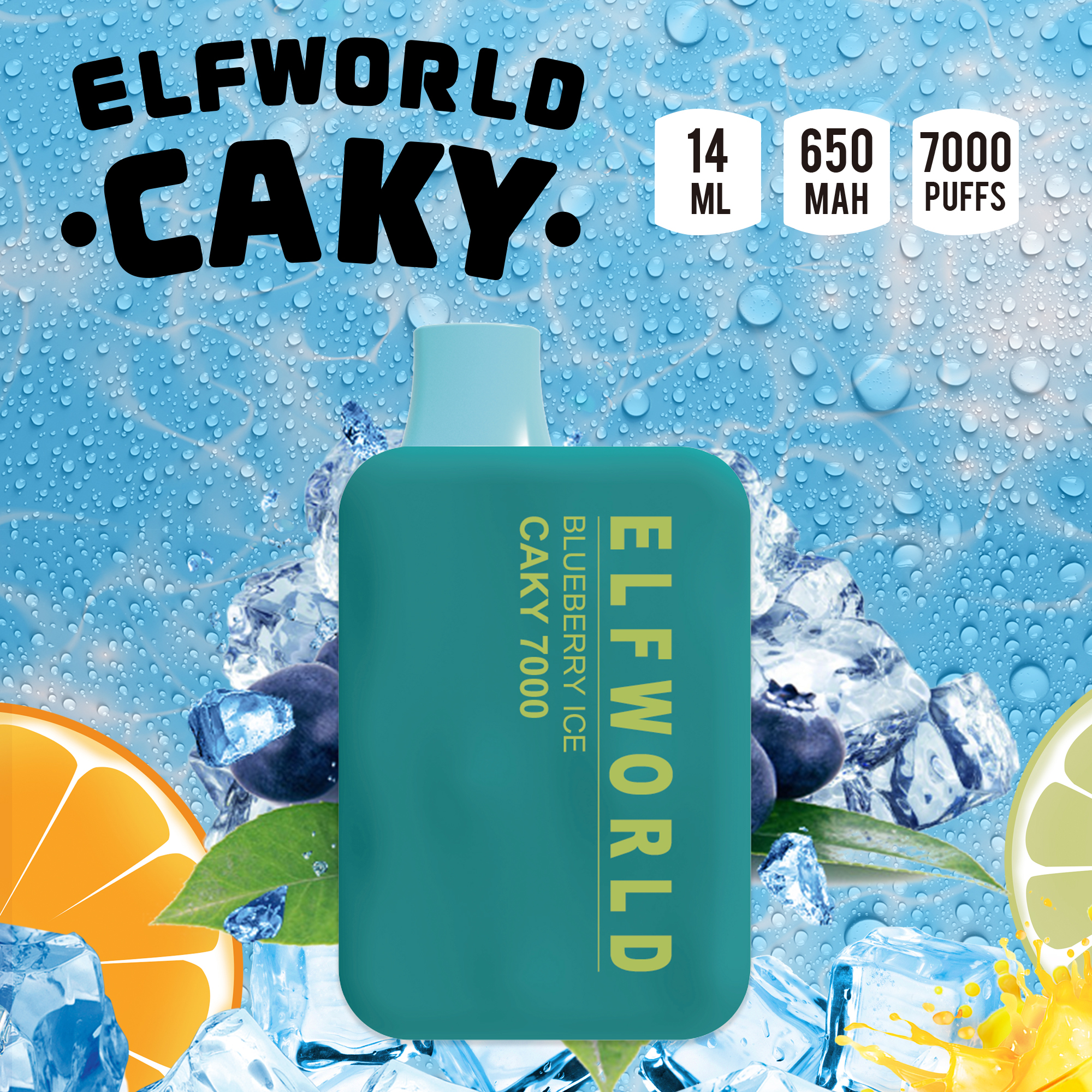 Wholesale Elfworld Caky 7000 Puffs 13ml E-Liquid Mesh Coil Vaporizer
